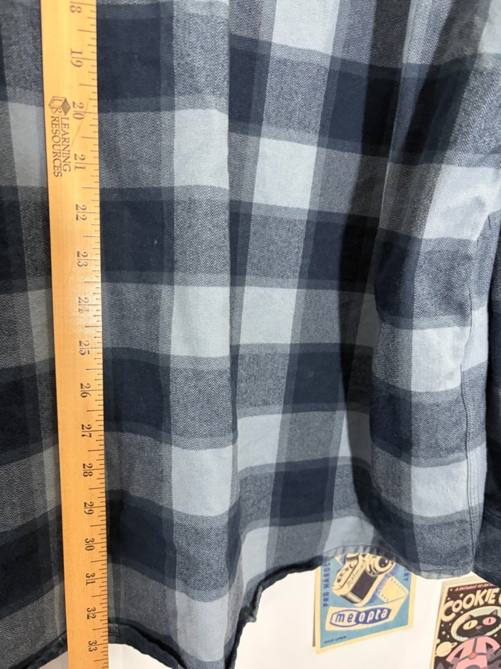 Carhartt Slate and Navy Plaid Button-Down Work Shirt - Picture 6 of 6